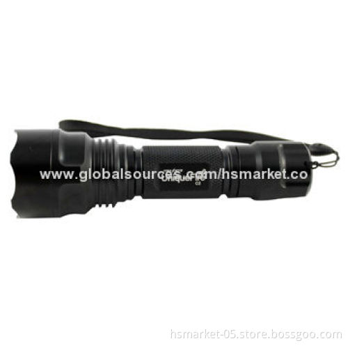 Cree T6 LED Flashlight, 1100lm, 1x 18650 Running 3 Hours, Aluminum Lamp Body, WaterproofNew